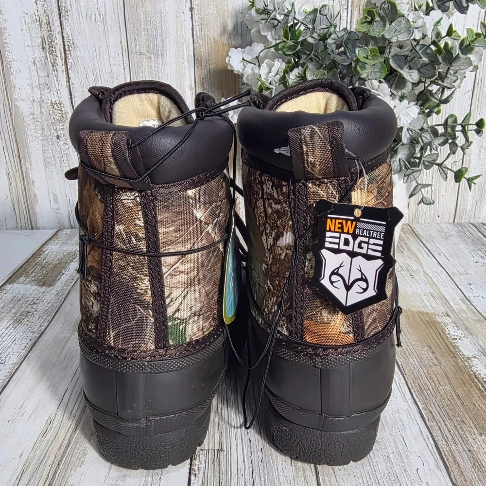 Magellan Outdoors Youth Boys 1 Camo Winter Duck Boots Realtree Edge 157861 NEW
